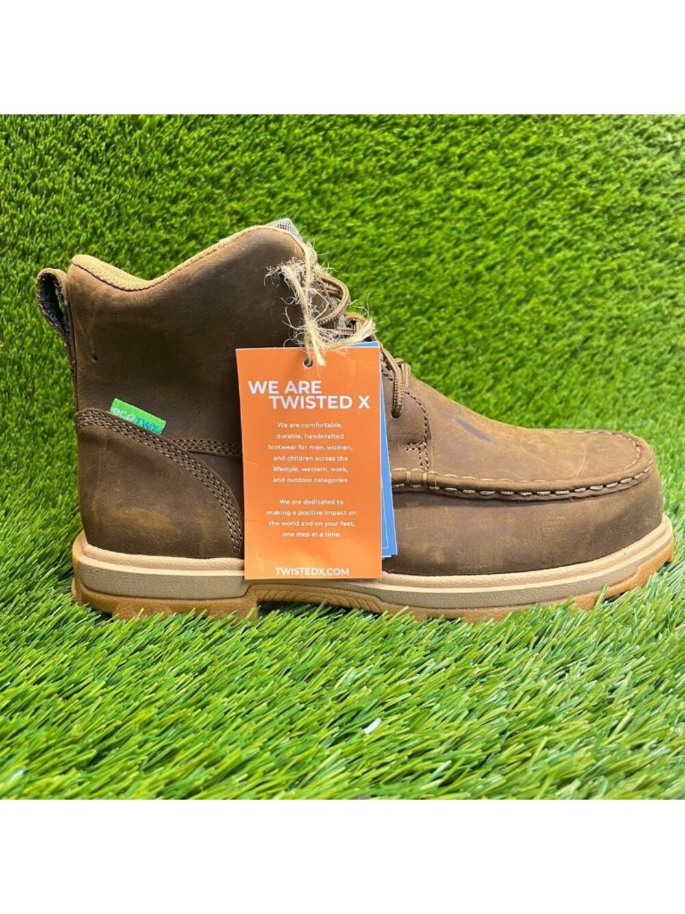 Twisted X 6" UltraLite X Womens Size 8.5 Brown Nano Toe Safety Work Boots